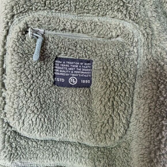 Reebok Women's Green Fleece Full Zip Jacket Size L Warm Casual - Picture 3 of 10